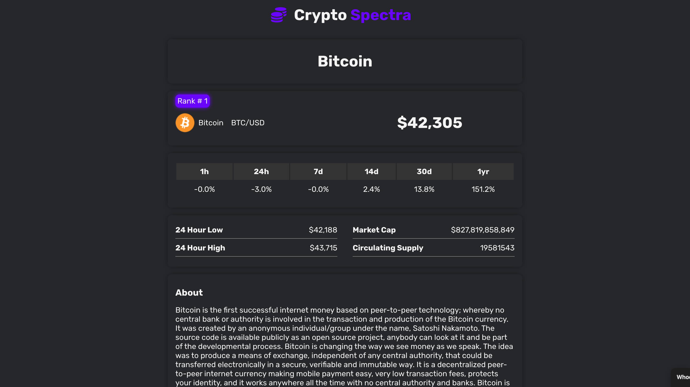 Coin Spectra